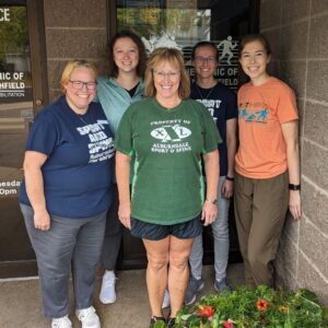 Sport & Spine Physical Therapy of Marshfield and Auburndale Wisconsin team. Amy, Nicole, Merrie, Sidney, and Martina